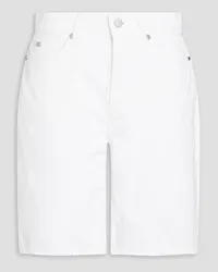 RED Valentino Frayed denim shorts - White White