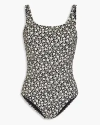 Tory Burch Floral-print swimsuit - Black Black