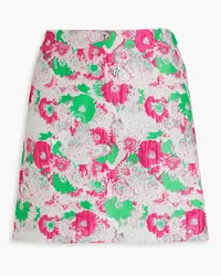 Ganni Metallic brocade mini skirt - Pink Pink