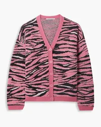 Stella McCartney Jacquard-knit wool-blend cardigan - Pink Pink