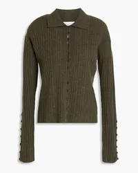 NAADAM Mélange wool and cashmere-blend cardigan - Green Green