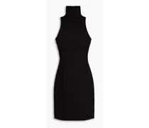 Jersey turtleneck mini dress - Black
