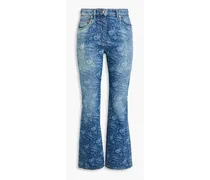 Printed high-rise flared jeans - Blue
