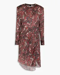 IRO Wrap-effect printed silk-crepon dress - Multicolor Multicolor