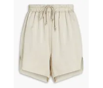 Cupro-satin shorts - Gray