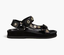 Elda embellished leather sandals - Black