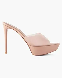 Gianvito Rossi Betty 115 patent-leather and PVC platform mules - Neutral Neutral