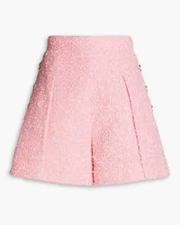 Balmain Pleated cotton-blend tweed shorts - Pink Pink