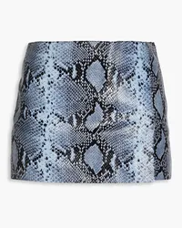 16ARLINGTON Minerva wrap-effect snake-effect leather mini skirt - Animal print Animal