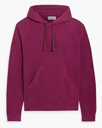 Officine Generale Octave cotton and Lyocell-blend fleece hoodie - Purple Purple