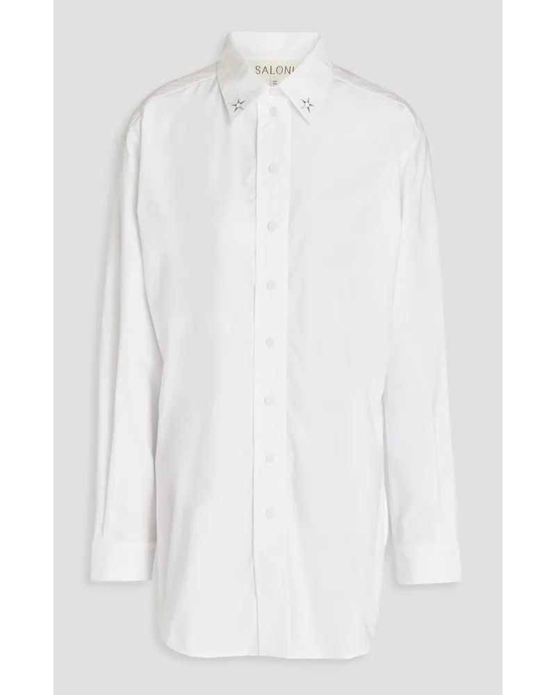 Saloni Gigi cotton-poplin shirt - White White