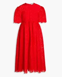 Vivetta Embellished organza midi dress - Red Red