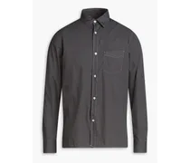 Esteban cotton-poplin shirt - Gray