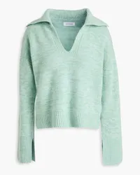 NAADAM Marled wool and cashmere-blend polo sweater - Green Green