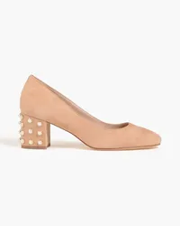 Stuart Weitzman All Pearls 60 embellished suede pumps - Brown Brown