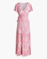 Melissa Odabash Barrie paisley-print voile maxi wrap dress - Pink Pink