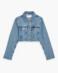 Ganni Cropped denim jacket - Blue Blue