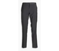 Slim-fit wool-blend pants - Gray
