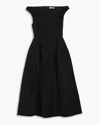 tibi Off-the-shoulder taffeta midi dress - Black Black