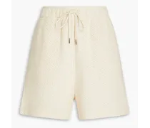 Cotton-tweed shorts - White