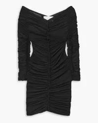 AZ FACTORY Ester Manas ruched stretch-mesh mini dress - Black Black