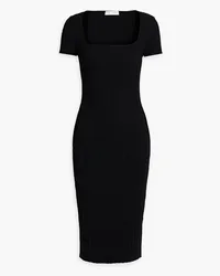 Proenza Schouler Cutout ribbed-knit midi dress - Black Black