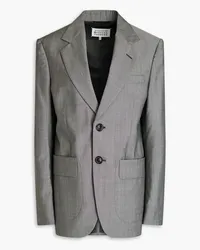 Maison Margiela Wool and mohair-blend grain de poudre blazer - Gray Gray