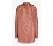 Silk-taffeta shirt - Brown