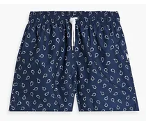 Maui mid-length printed swim shorts - Blue
