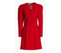 Embellished crepe mini dress - Red