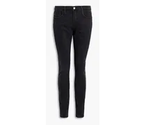 L'Homme skinny-fit whiskered denim jeans - Black