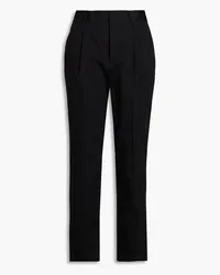 RED Valentino Cotton-blend twill tapered pants - Black Black