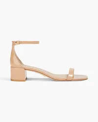 Stuart Weitzman Patent-leather sandals - Neutral Neutral