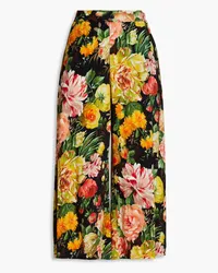 Dolce & Gabbana Floral-print crepe culottes - Black Black