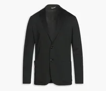 Wool-blend jersey blazer - Black