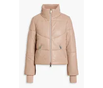 Edwina quilted leather jacket - Neutral