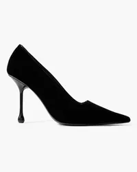 Jimmy Choo Ixia 95 velvet point-toe pumps - Black Black