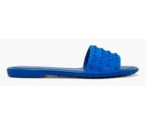 Gommino studded quilted suede slides - Blue