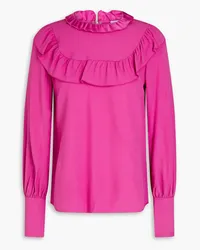 RED Valentino Ruffled crepe blouse - Purple Purple