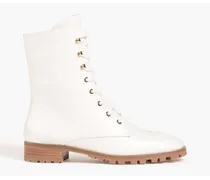 Norrie leather combat boots - White