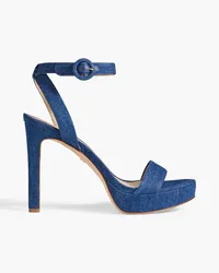 Veronica Beard Darcelle denim platform sandals - Blue Blue