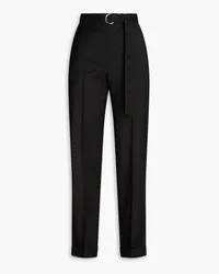 Sandro Belted twill tapered pants - Black Black