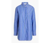 Bobby striped cotton-poplin shirt - Blue