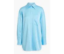 Lovell oversized satin-crepe shirt - Blue