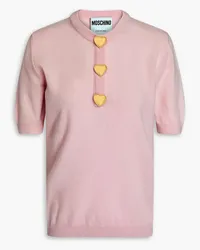 Moschino Button-embellished wool sweater - Pink Pink