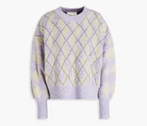 Vega argyle wool-blend sweater - Purple