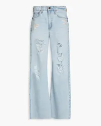 Rag & Bone Logan distressed high-rise wide-leg jeans - Blue Blue