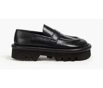 Faux leather loafers - Black