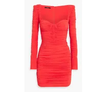 Hollis ruched jersey mini dress - Red