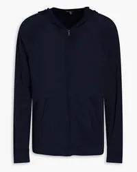 James Perse Linen-blend zip-up hoodie - Blue Blue